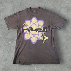 Krypto Wrld Shirt Mens Medium Grey KRY Graphic Tee Streetwear Short Sleeve